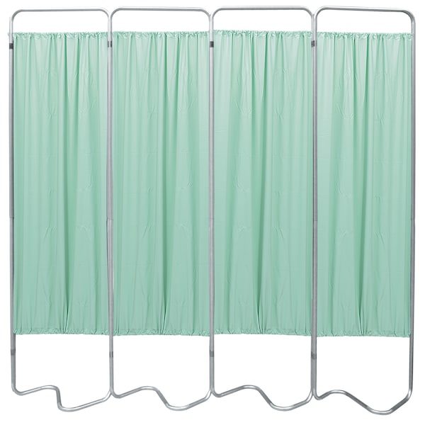 4 Section Beamatic Privacy Screen with Vinyl Panels, Green